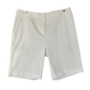 J. MCLAUGHLIN Women's Celia Classic Chino Bermuda Shorts White Size 6